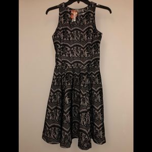 Necessary Objects Bonded Lace Gathered Dress